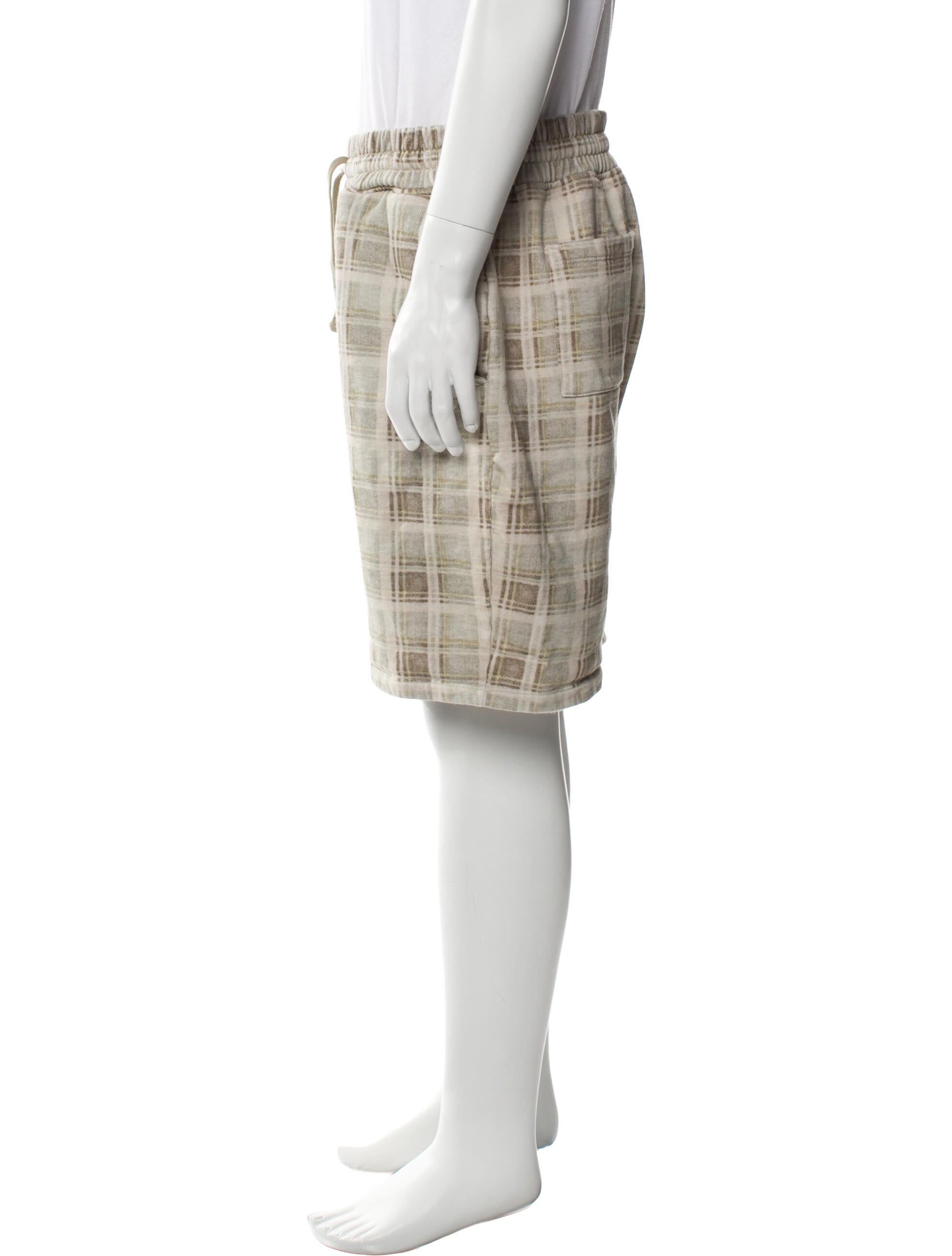 AllSaints Plaid Print Jogger Shorts