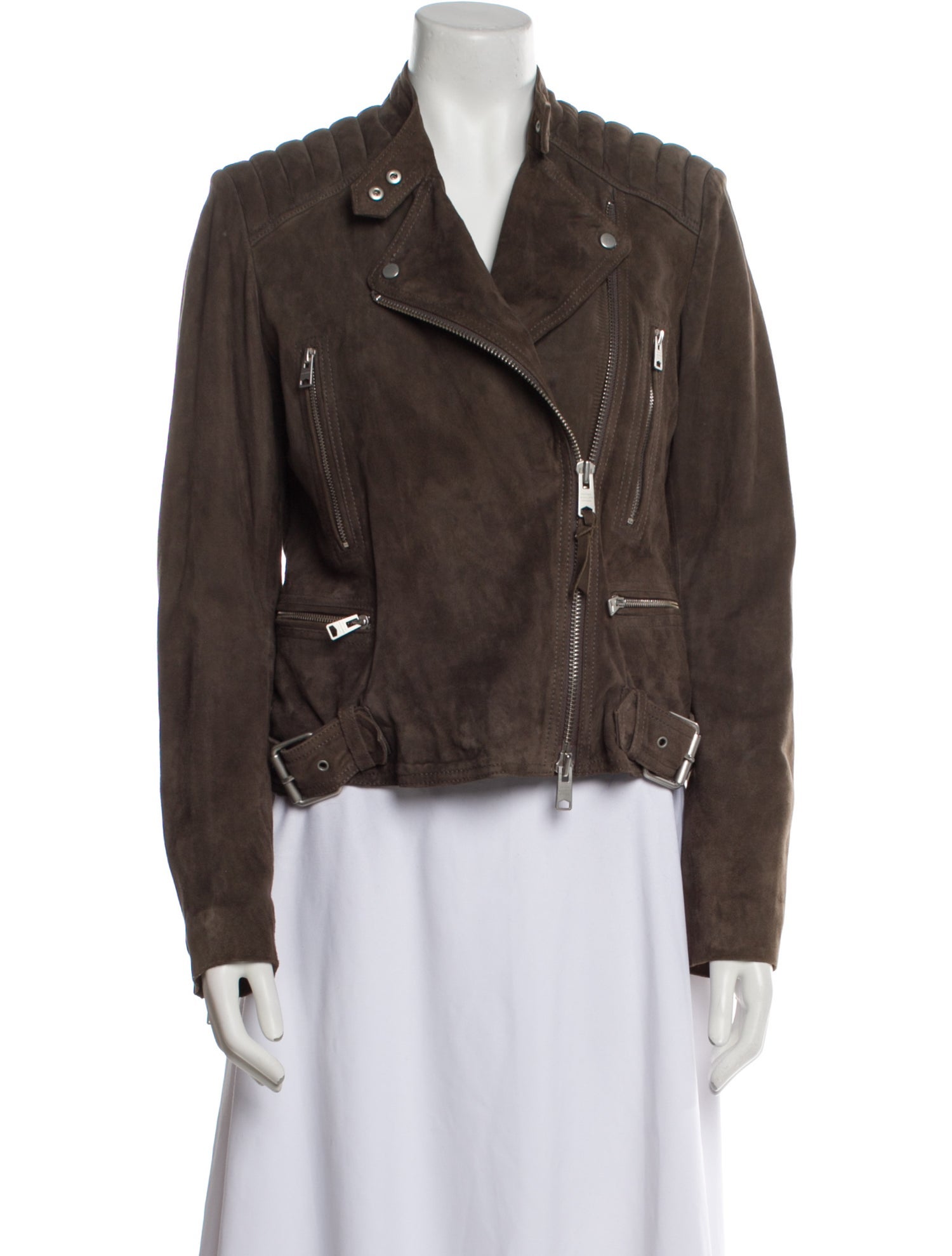 AllSaints Goat Leather Biker Jacket