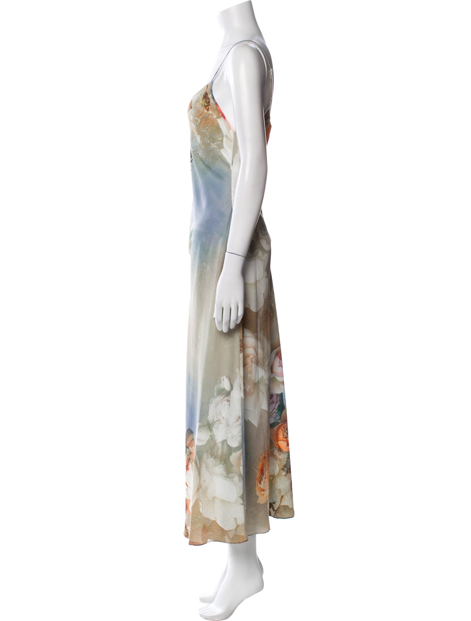 AllSaints Floral Print Long Dress