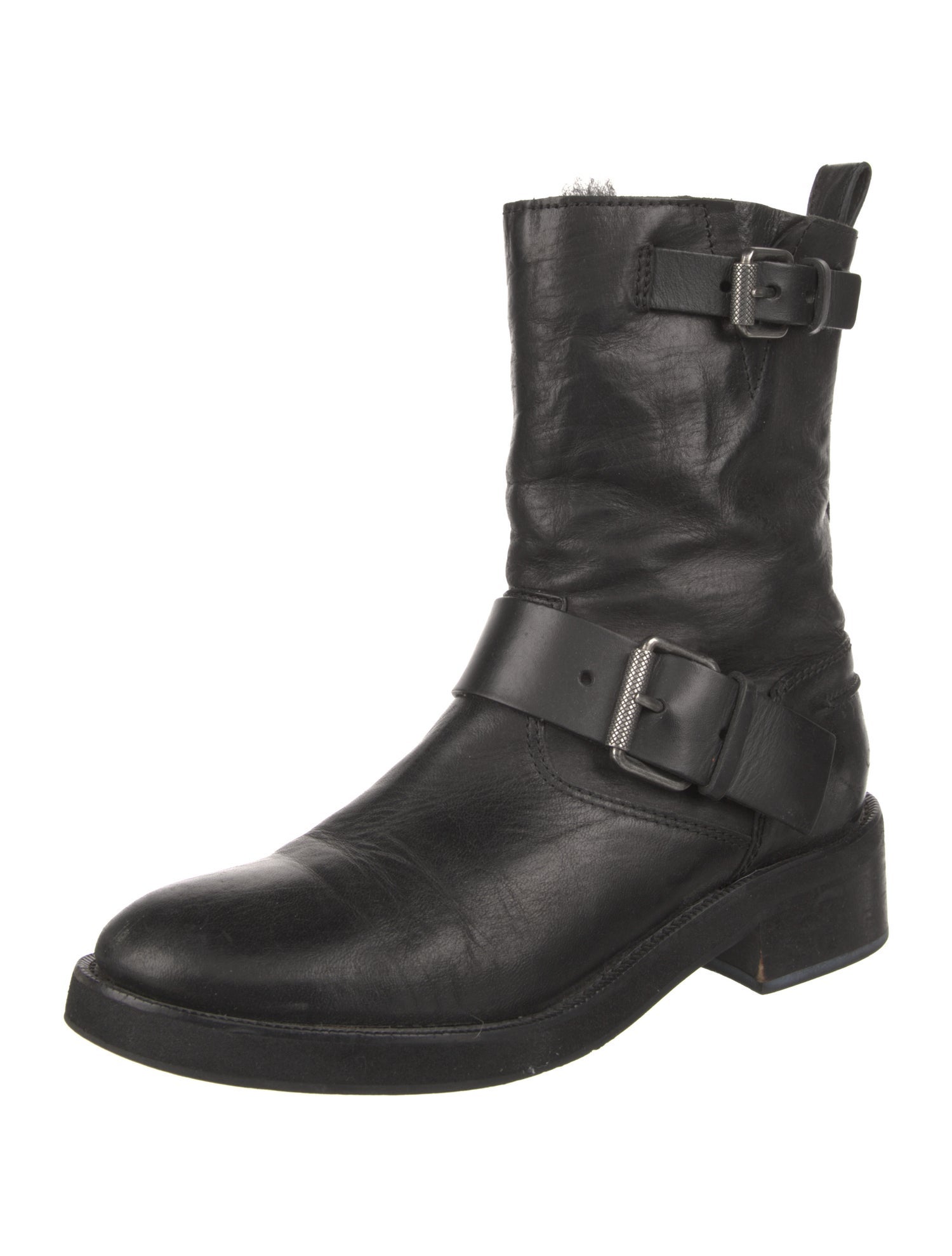 AllSaints Leather Moto Boots
