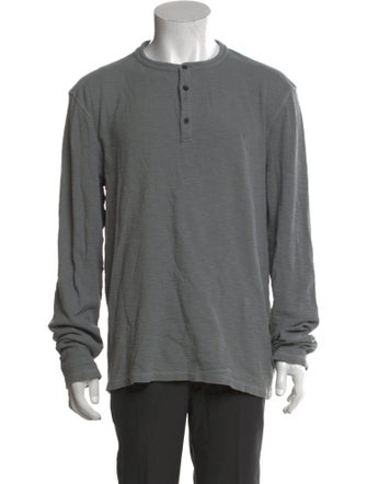 AllSaints Crew Neck Long Sleeve Henley
