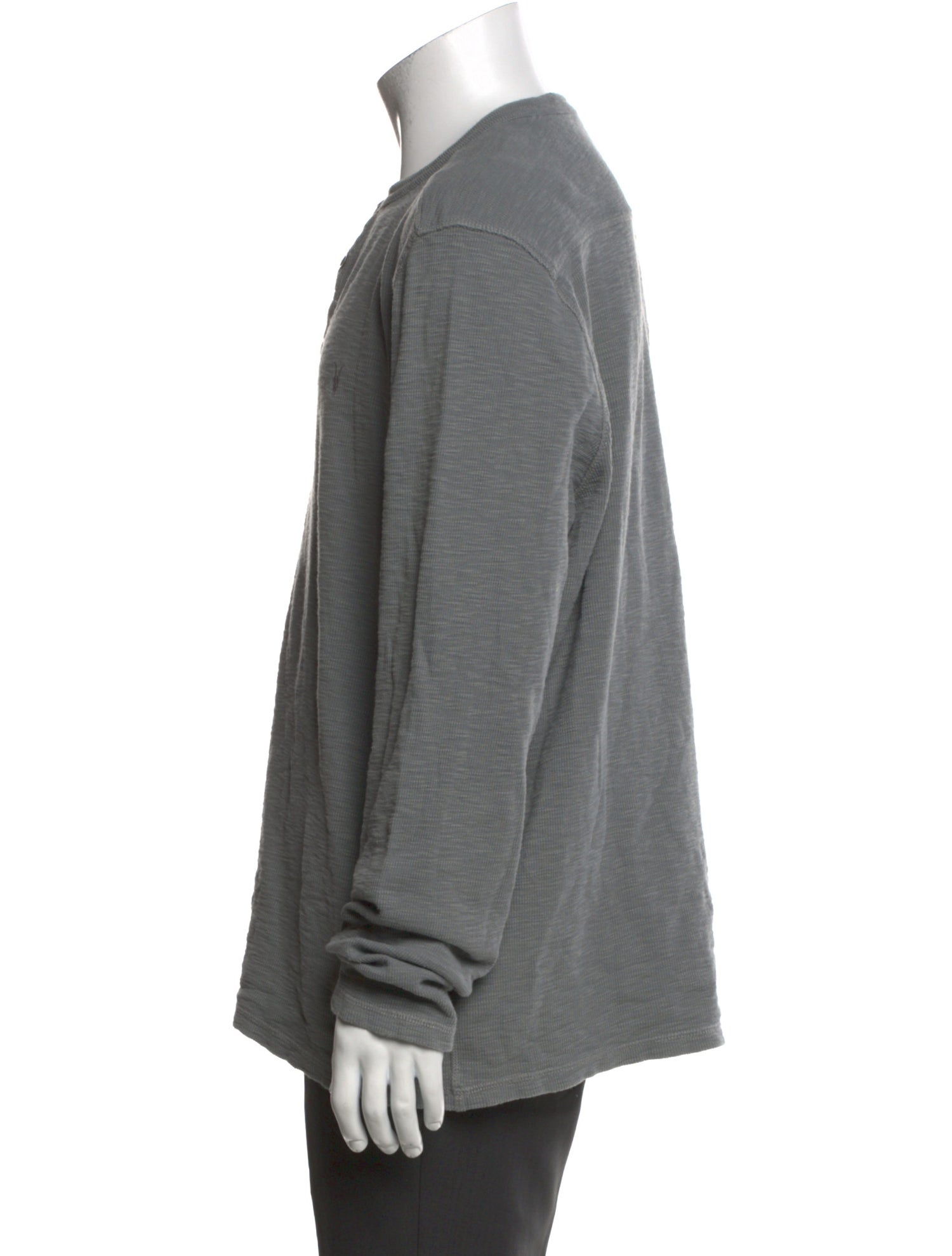 AllSaints Crew Neck Long Sleeve Henley