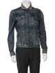 AllSaints Silk Graphic Print Denim Jacket
