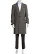 AllSaints Wool Plaid Print Overcoat
