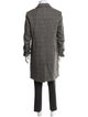 AllSaints Wool Plaid Print Overcoat