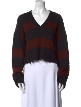 AllSaints Striped V-Neck Sweater