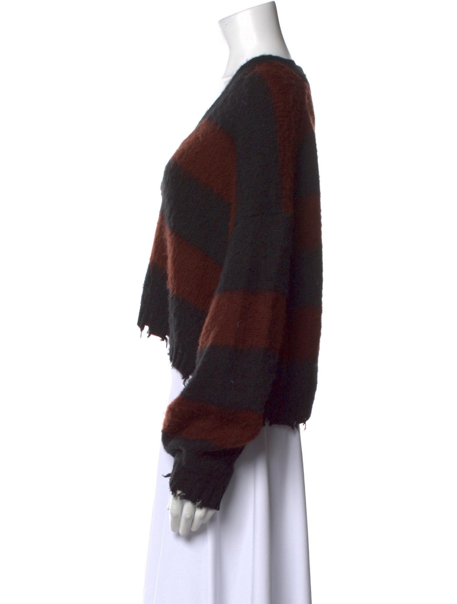 AllSaints Striped V-Neck Sweater