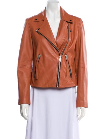 AllSaints Lamb Leather Biker Jacket
