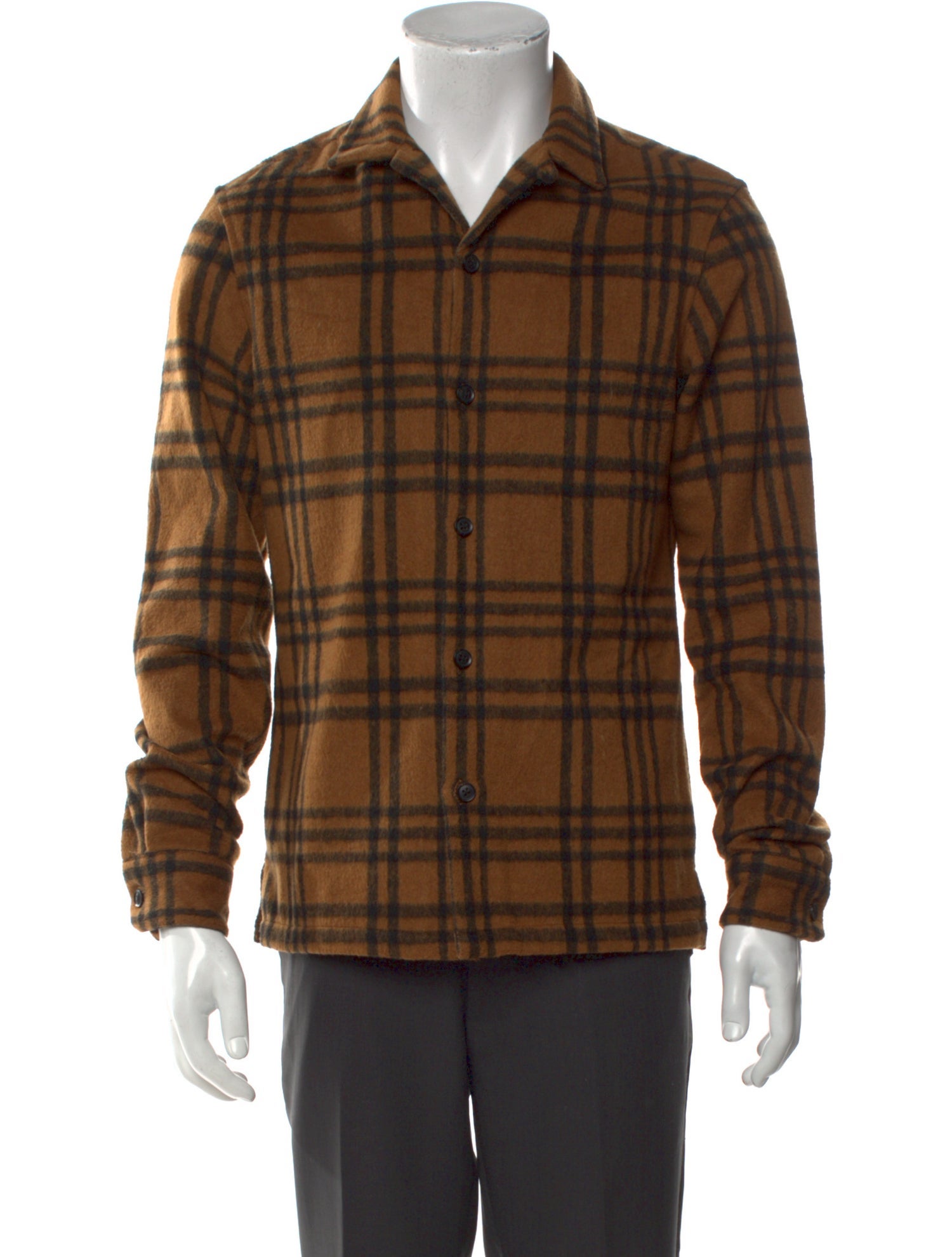 AllSaints Plaid Print Long Sleeve Shirt