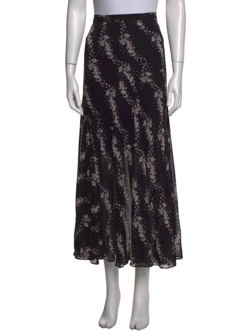 AllSaints Floral Print Long Skirt