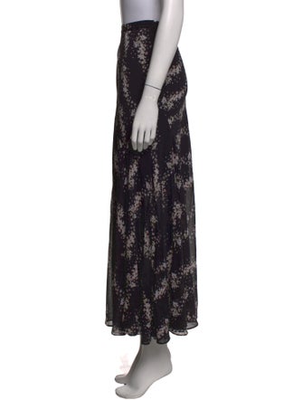 AllSaints Floral Print Long Skirt