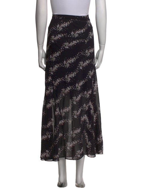 AllSaints Floral Print Long Skirt