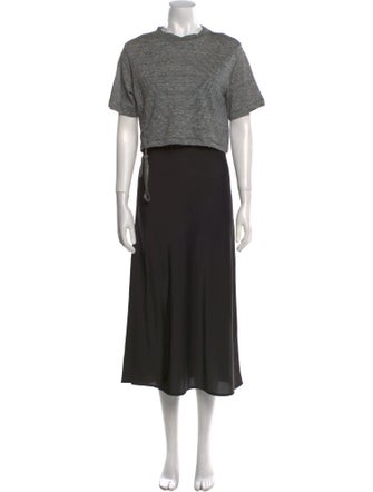 AllSaints Mock Neck Long Dress