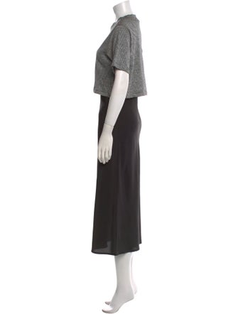 AllSaints Mock Neck Long Dress