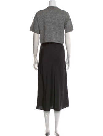 AllSaints Mock Neck Long Dress