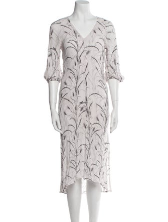 AllSaints Printed Midi Length Dress
