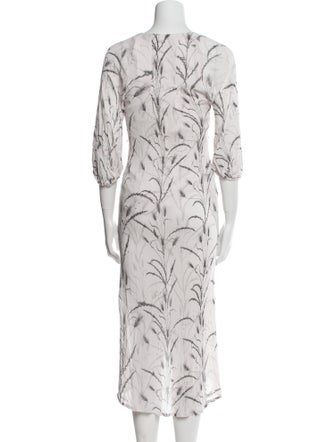 AllSaints Printed Midi Length Dress