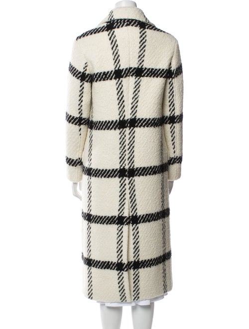 AllSaints Wool Plaid Print Faux Fur Coat
