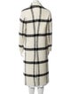 AllSaints Wool Plaid Print Faux Fur Coat