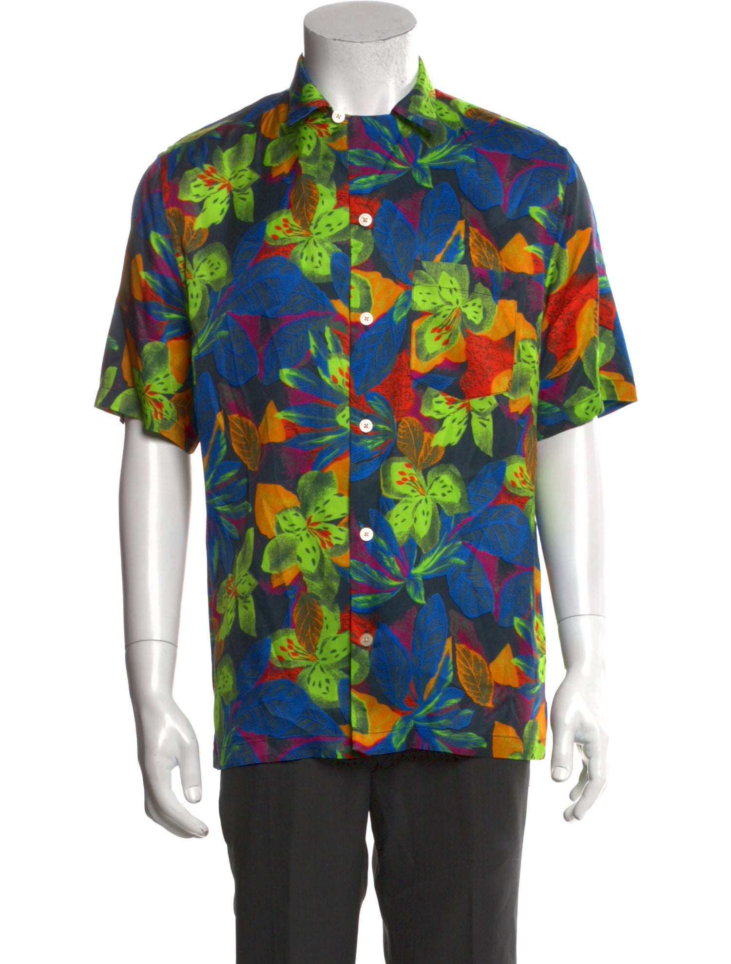 AllSaints Floral Print Short Sleeve Shirt