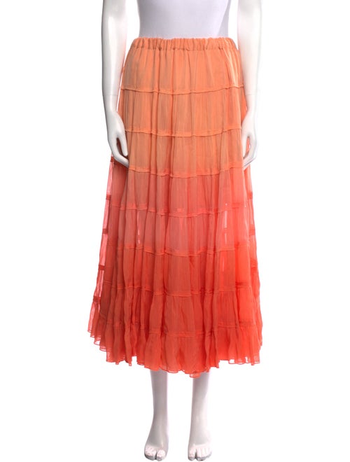 AllSaints Ruffle Embellishment Midi Length Skirt