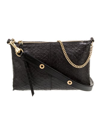 AllSaints Embossed Leather Messenger Bag