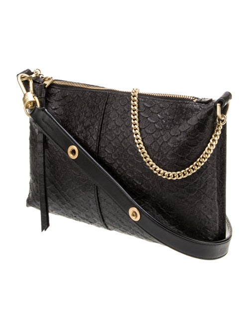 AllSaints Embossed Leather Messenger Bag