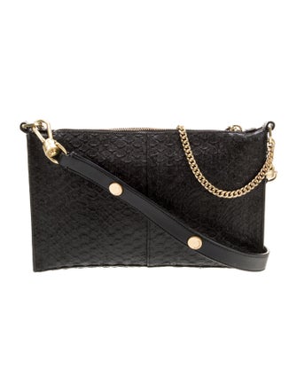 AllSaints Embossed Leather Messenger Bag