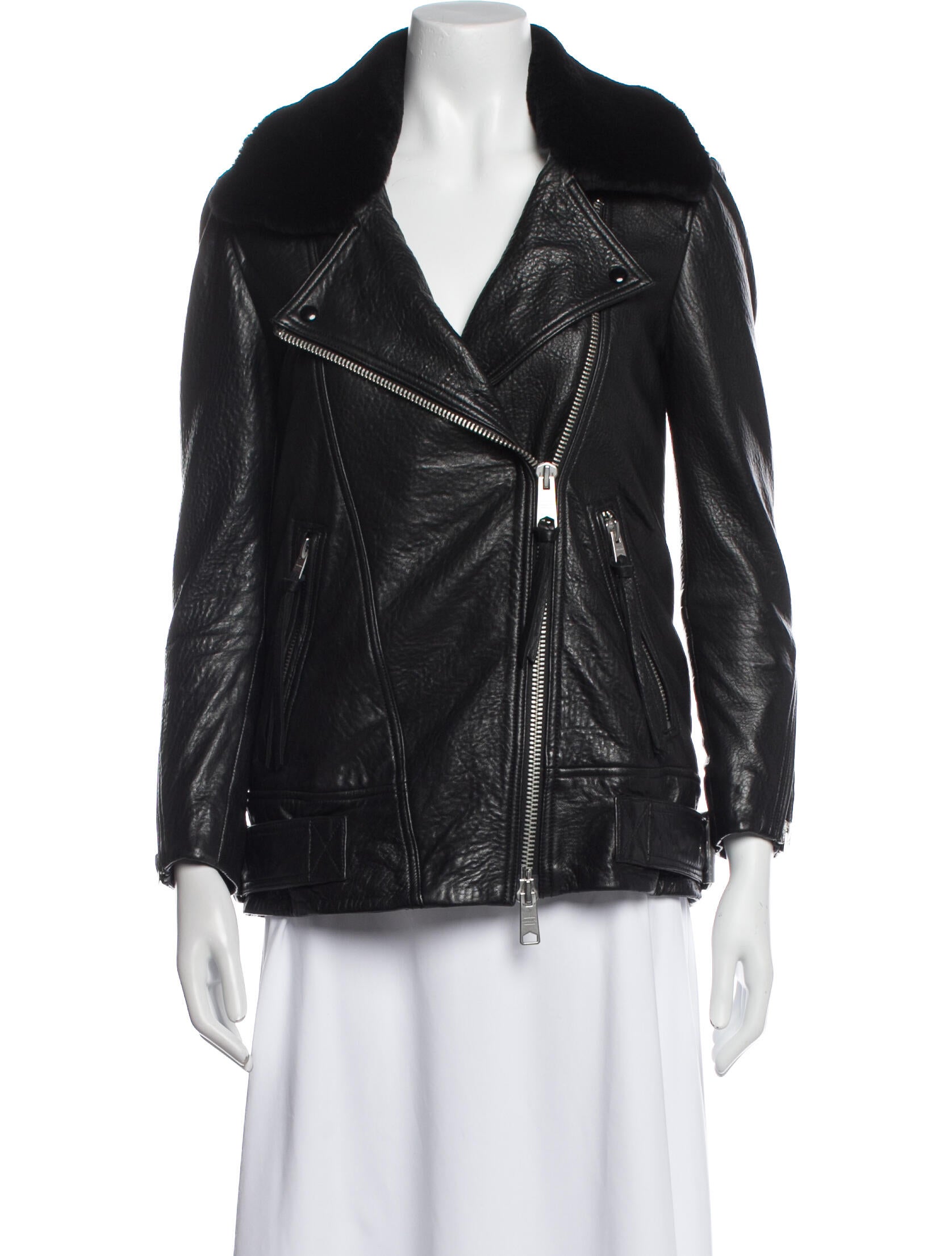AllSaints Leather Faux Fur Jacket