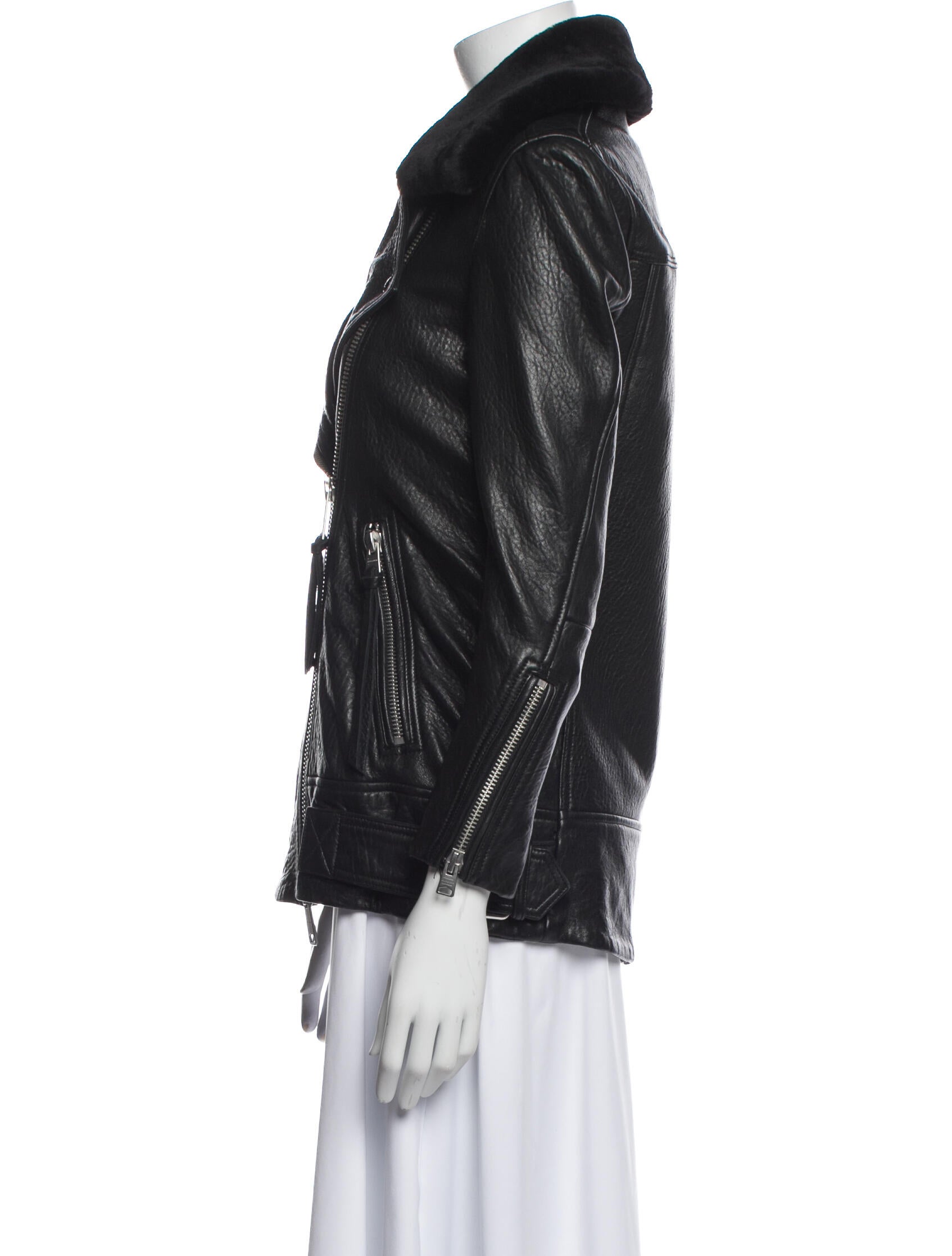 AllSaints Leather Faux Fur Jacket