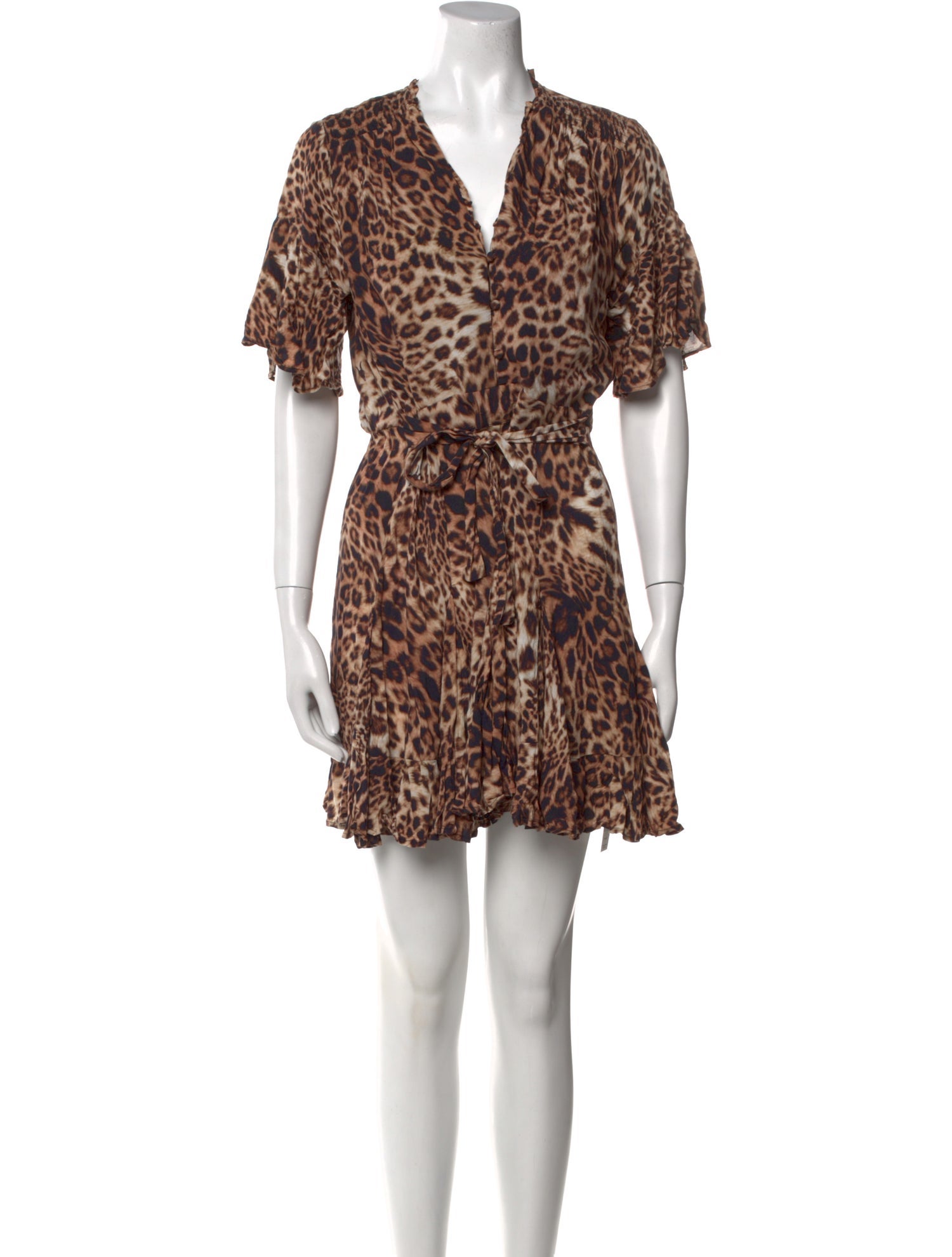 AllSaints Animal Print Knee-Length Dress