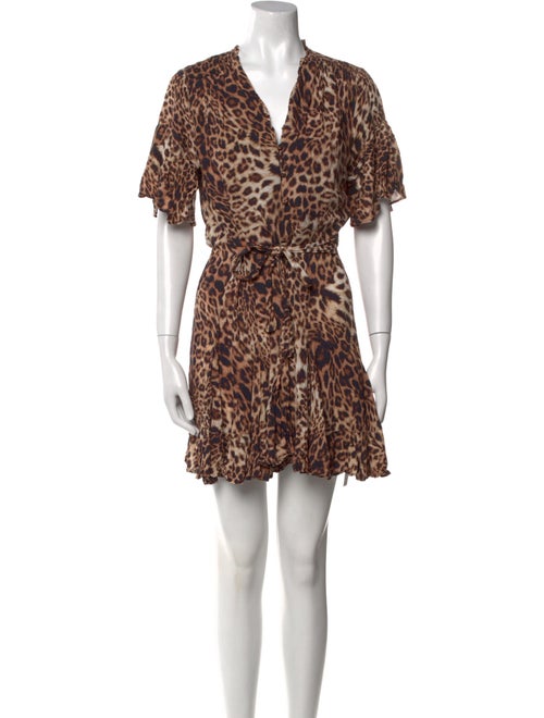 AllSaints Animal Print Knee-Length Dress