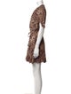 AllSaints Animal Print Knee-Length Dress