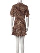 AllSaints Animal Print Knee-Length Dress
