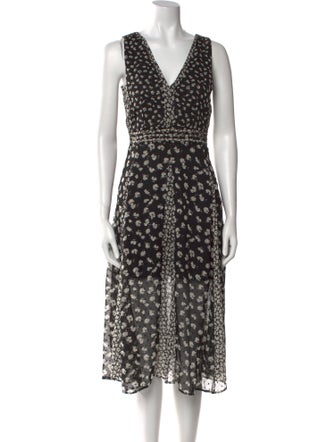 AllSaints Printed Midi Length Dress