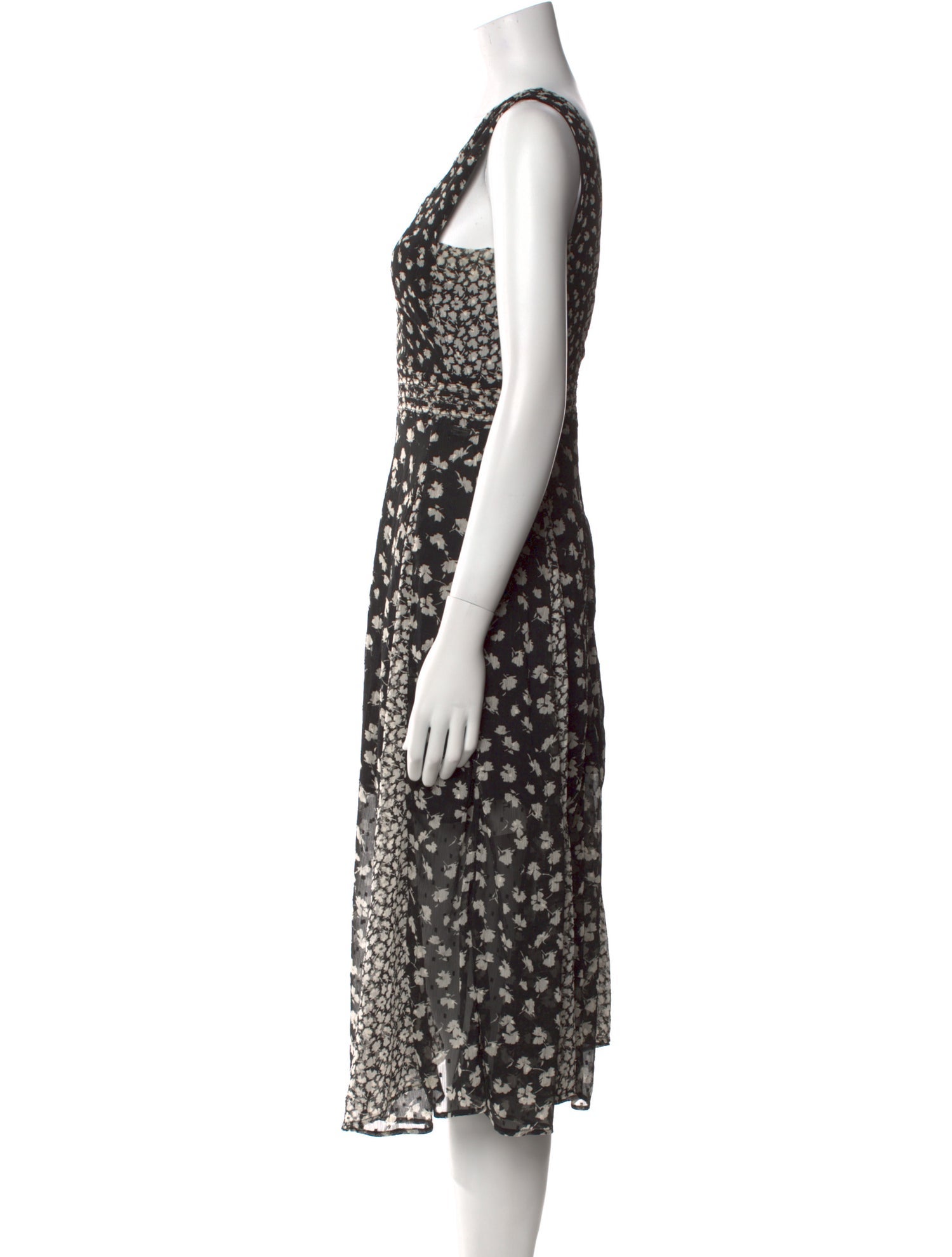 AllSaints Printed Midi Length Dress