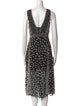 AllSaints Printed Midi Length Dress