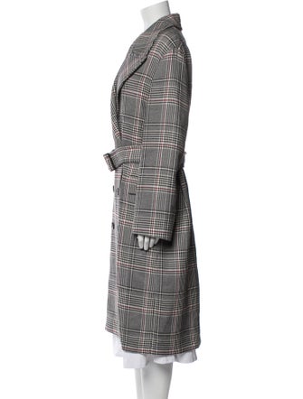 AllSaints Plaid Print Trench Coat