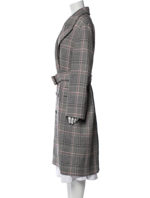 AllSaints Plaid Print Trench Coat
