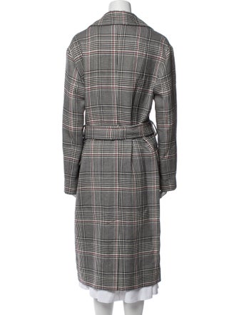 AllSaints Plaid Print Trench Coat