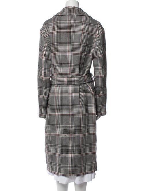 AllSaints Plaid Print Trench Coat