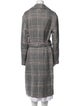 AllSaints Plaid Print Trench Coat