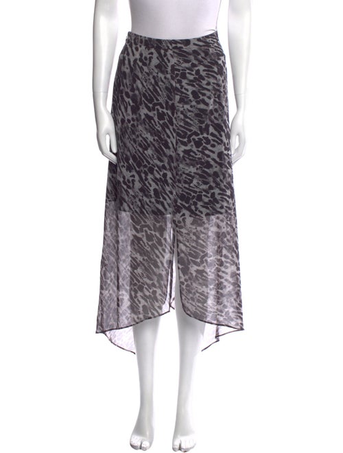 AllSaints Animal Print Midi Length Skirt