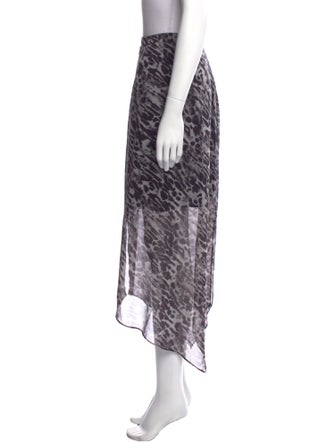 AllSaints Animal Print Midi Length Skirt