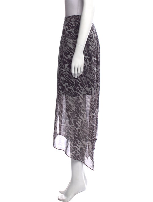 AllSaints Animal Print Midi Length Skirt