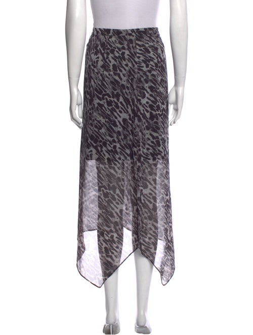 AllSaints Animal Print Midi Length Skirt