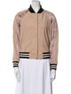 AllSaints Suede Striped Bomber Jacket