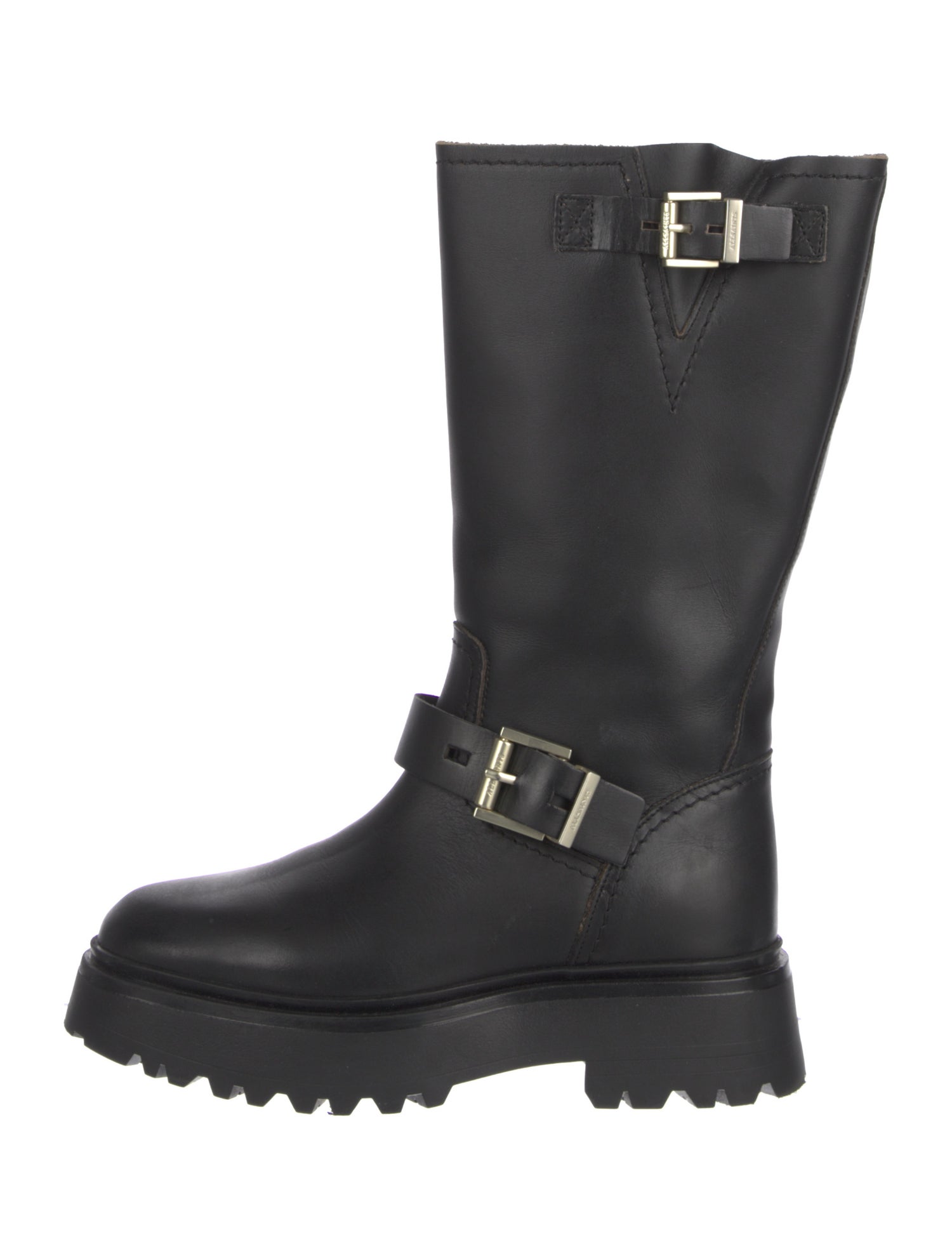 AllSaints Leather Moto Boots