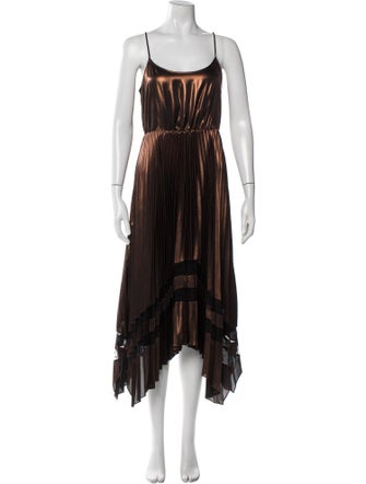 AllSaints Scoop Neck Midi Length Dress