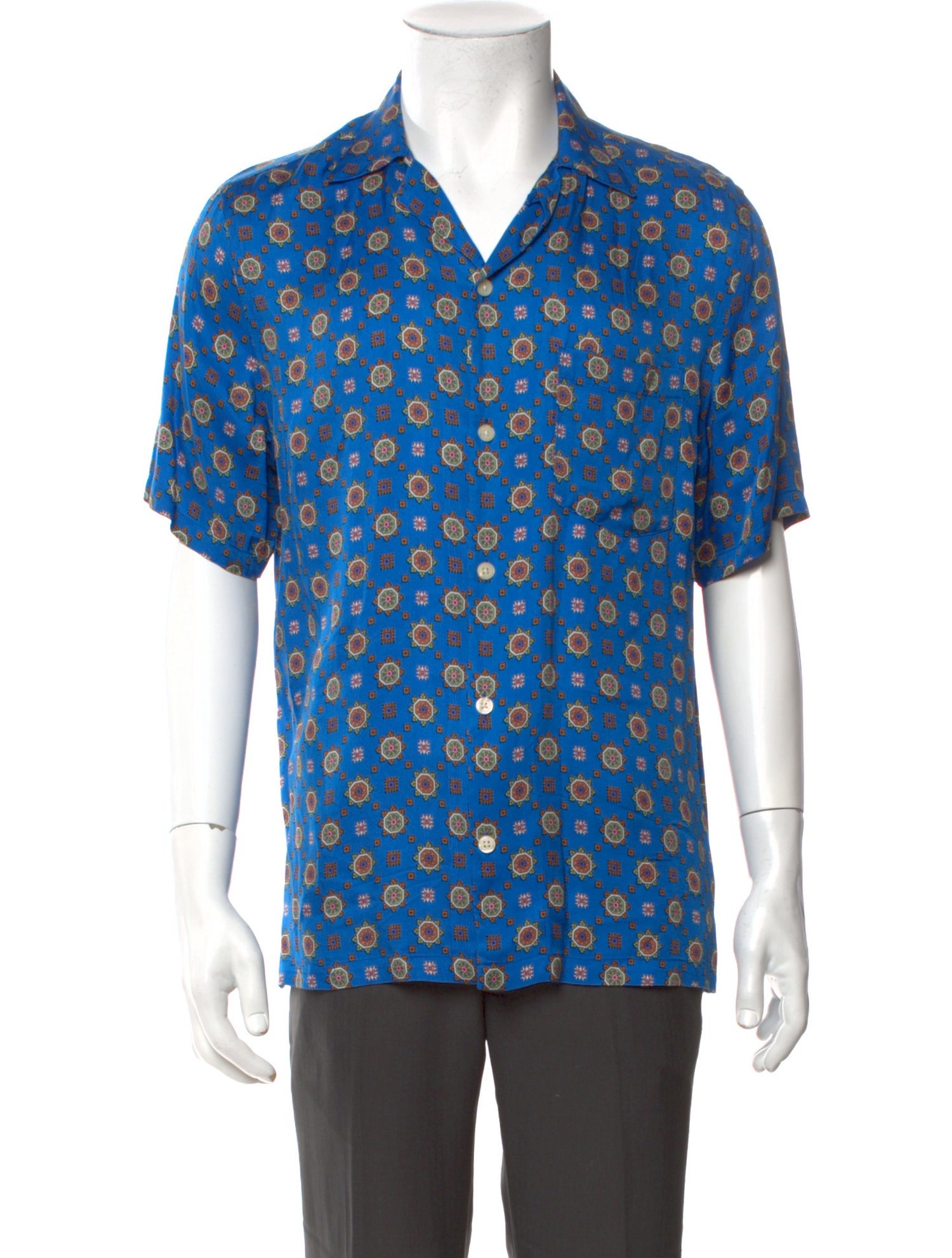 AllSaints Floral Print Short Sleeve Shirt